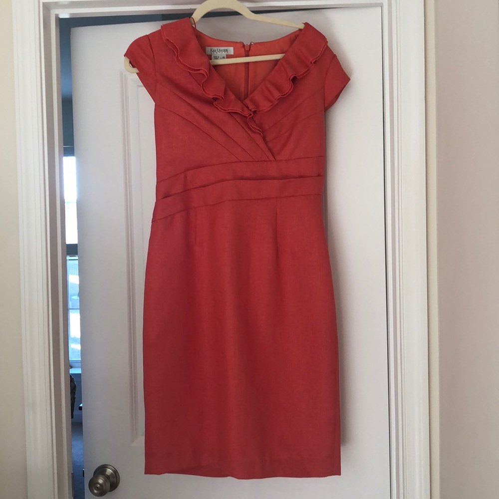 Tangerine Kay Unger dress